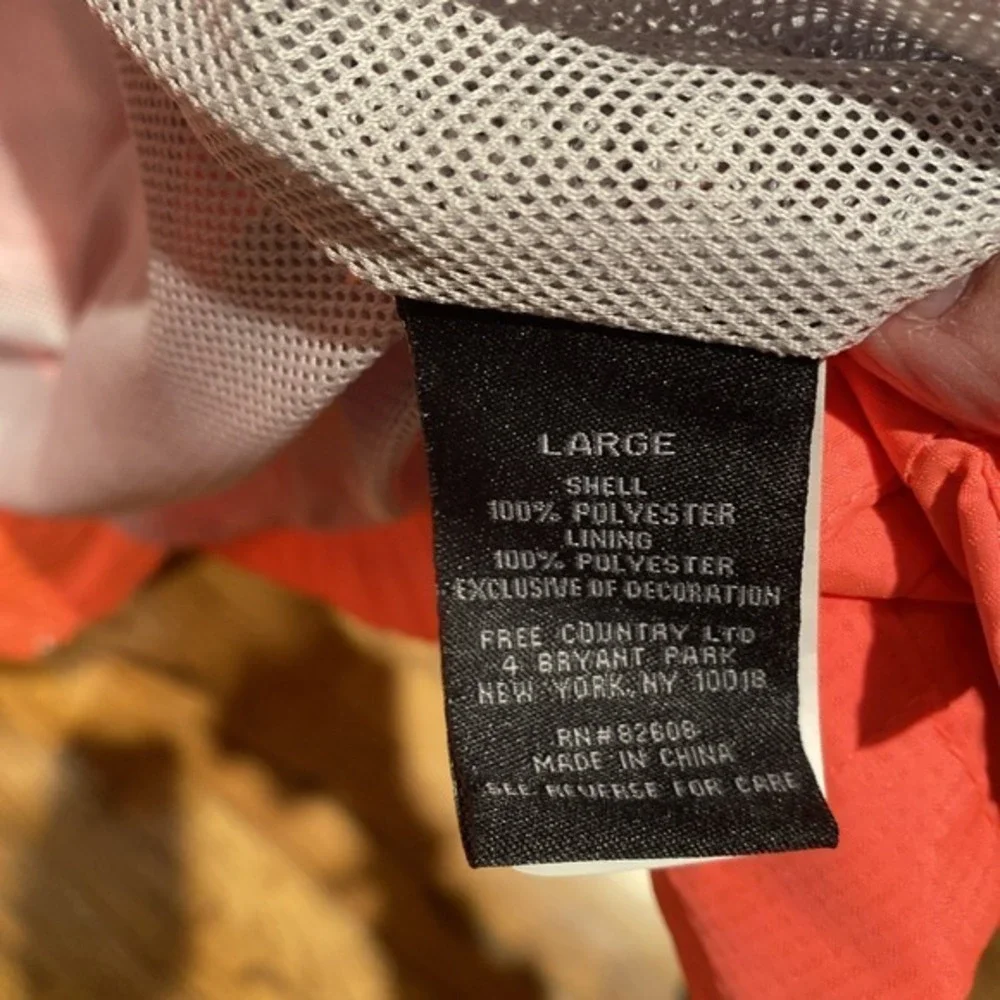 Free Country Women's L Orange/gray Athletic Jacket‎ 3642